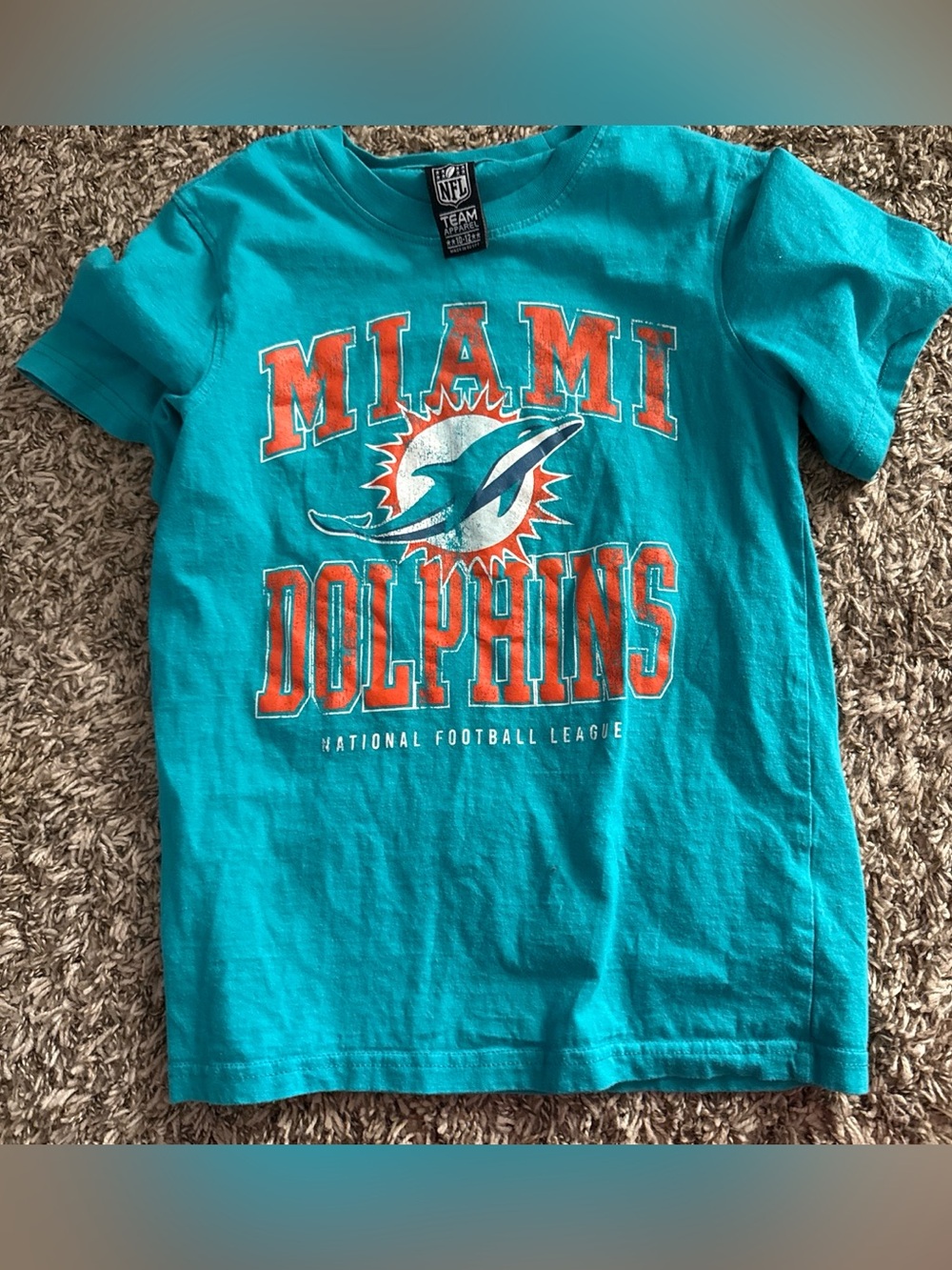 NFL Miami Dolphins Teal and Orange Kids Short Sleeve Tee